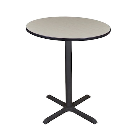 Cain Cain Cafe Tables, 36 W, 36 L, 42 H, Wood, Metal Top, Maple TCB36RNDPL